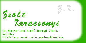 zsolt karacsonyi business card